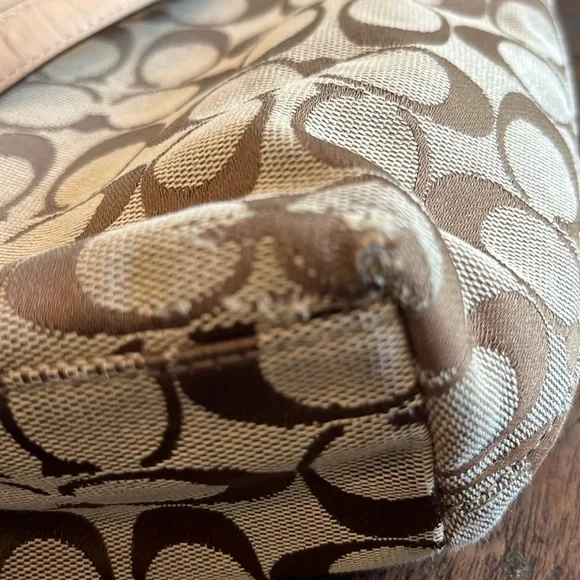 Coach Brown and Pink Signature Tote - Picture 10 of 11